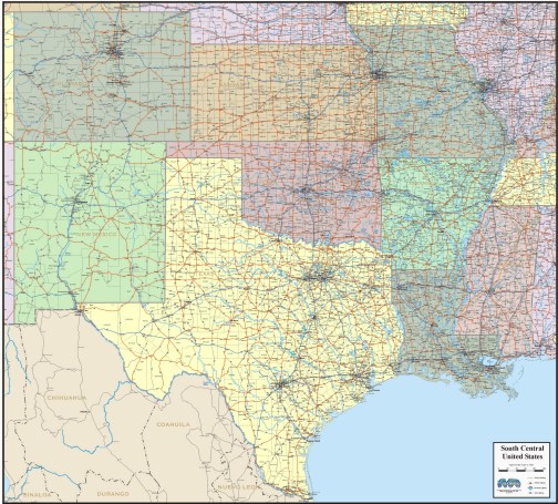 wall-map-of-south-central-states