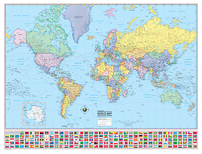 Printable World Maps on Decorative Color World Wall Map