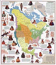 Map-North America Native Americans Chart