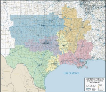 Dish Networks districts by region South Central