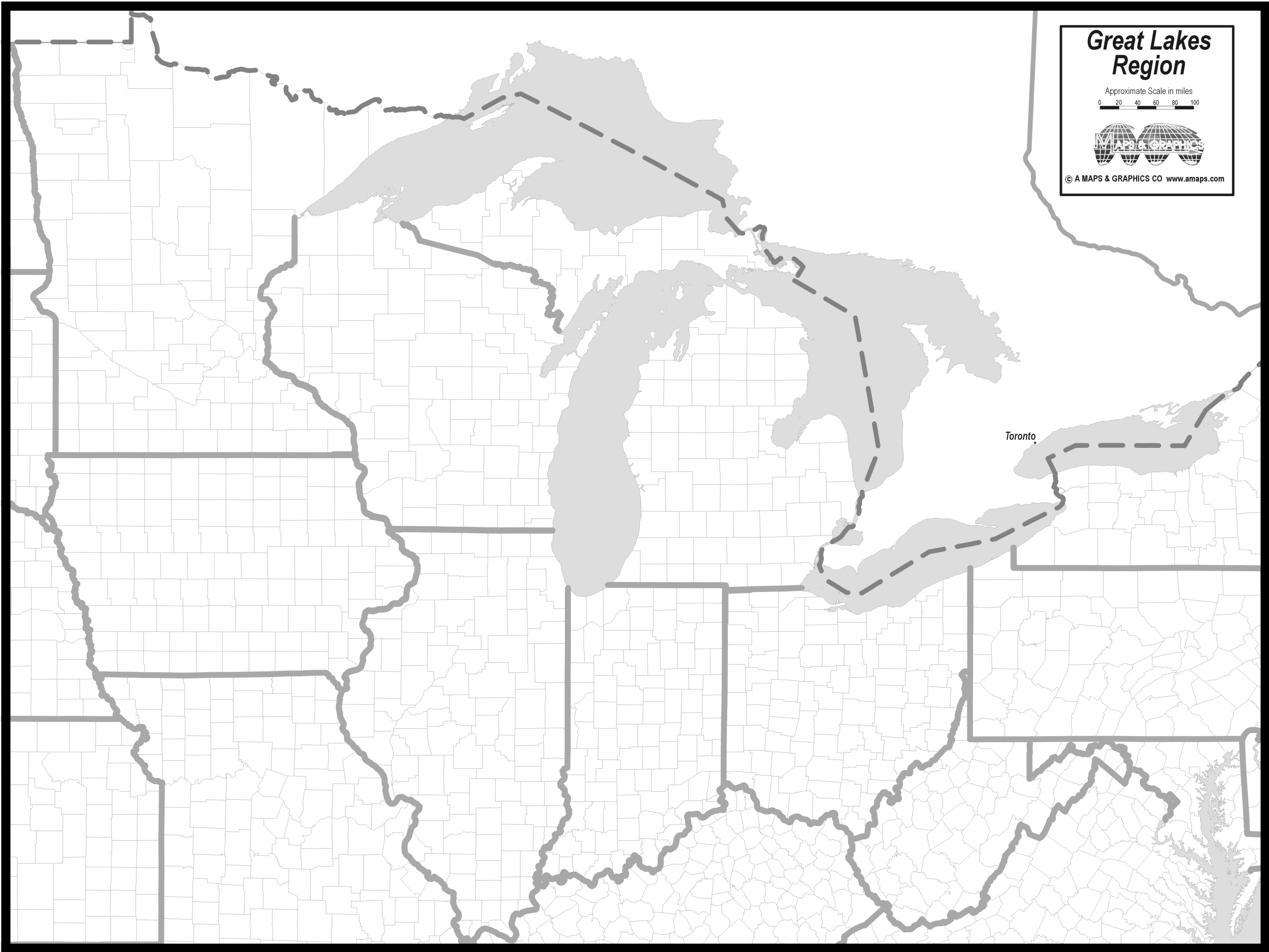 Printable Map Of Great Lakes States - Printable Word Searches