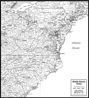 Download MID-ATLANTIC STATES MAP to print