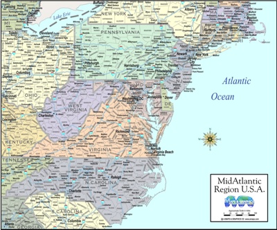 Maps of Mid Atlantic- Digital Download