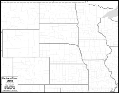 Free Download map of Northern Plains