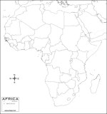 Click to download free outline map of African continent
