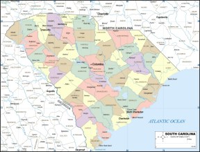 Download SOUTH CAROLINA MAP to print