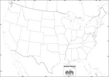 Click for free outline United States map